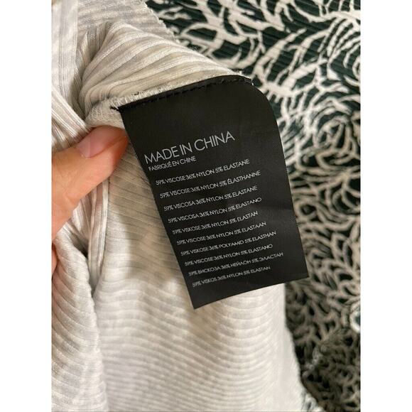 Club Monaco Women's Maxi Dress 6 One Shoulder Flutter Sleeve Hi Low Ribbed - Picture 6 of 9